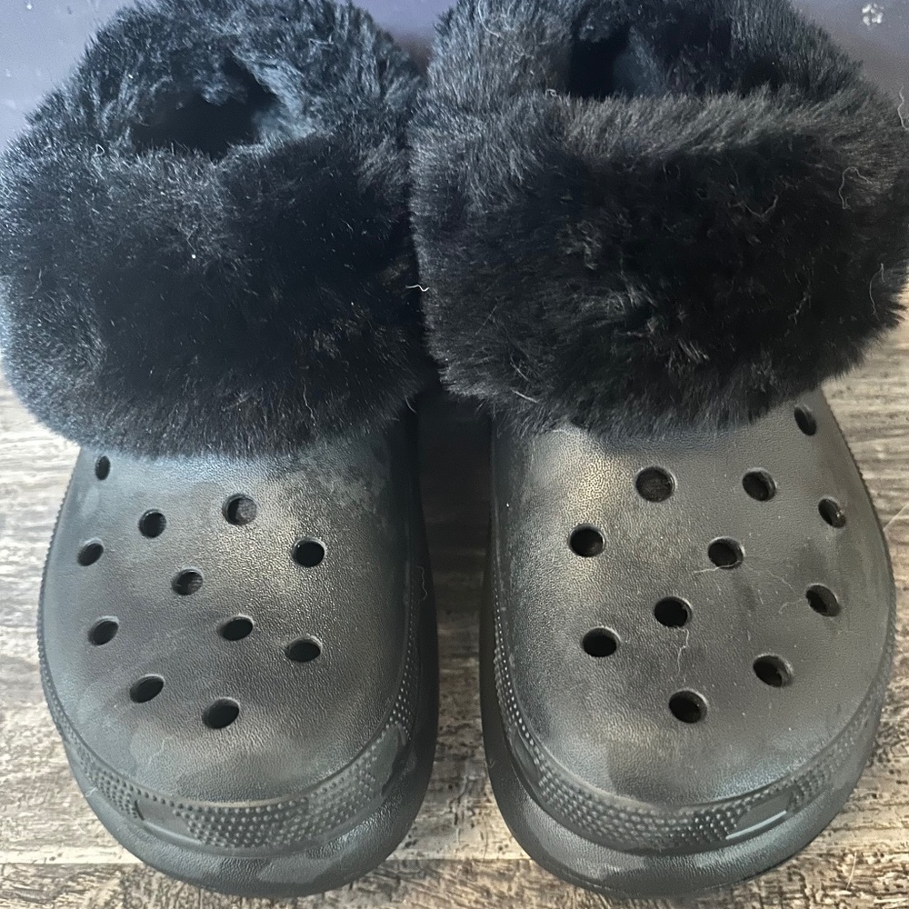 Fur lined crocs